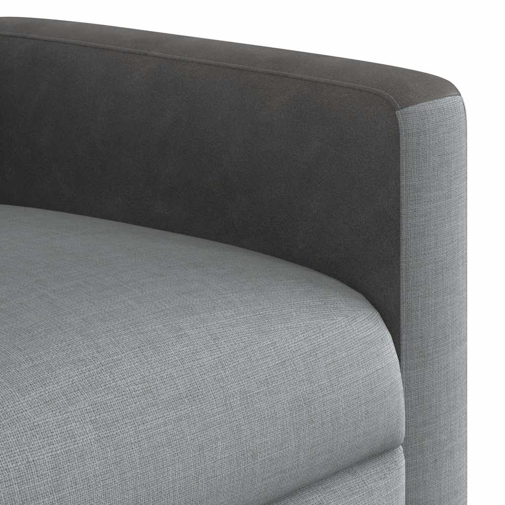 Elektrické Polohovací Křeslo Světle Šedé Textil Světle Šedá