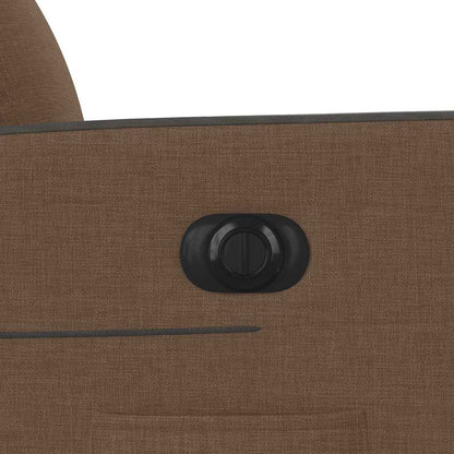 Elektrické Polohovací Křeslo Hnědé Textil