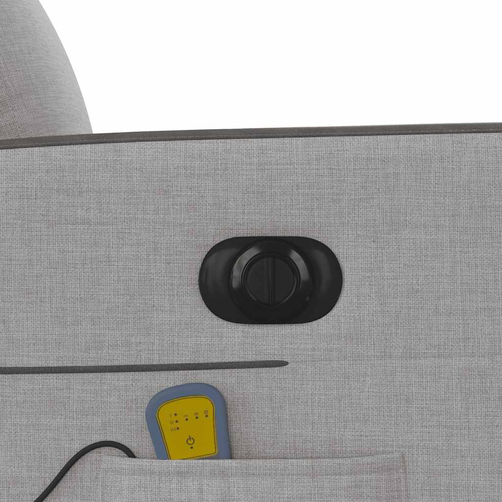 Elektrické Masážní Polohovací Křeslo Obláčkově Šedé Textil Obláčkově Šedá