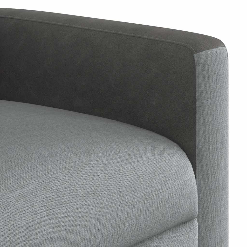 Zvedací Polohovací Křeslo Světle Šedé Textil Světle Šedá