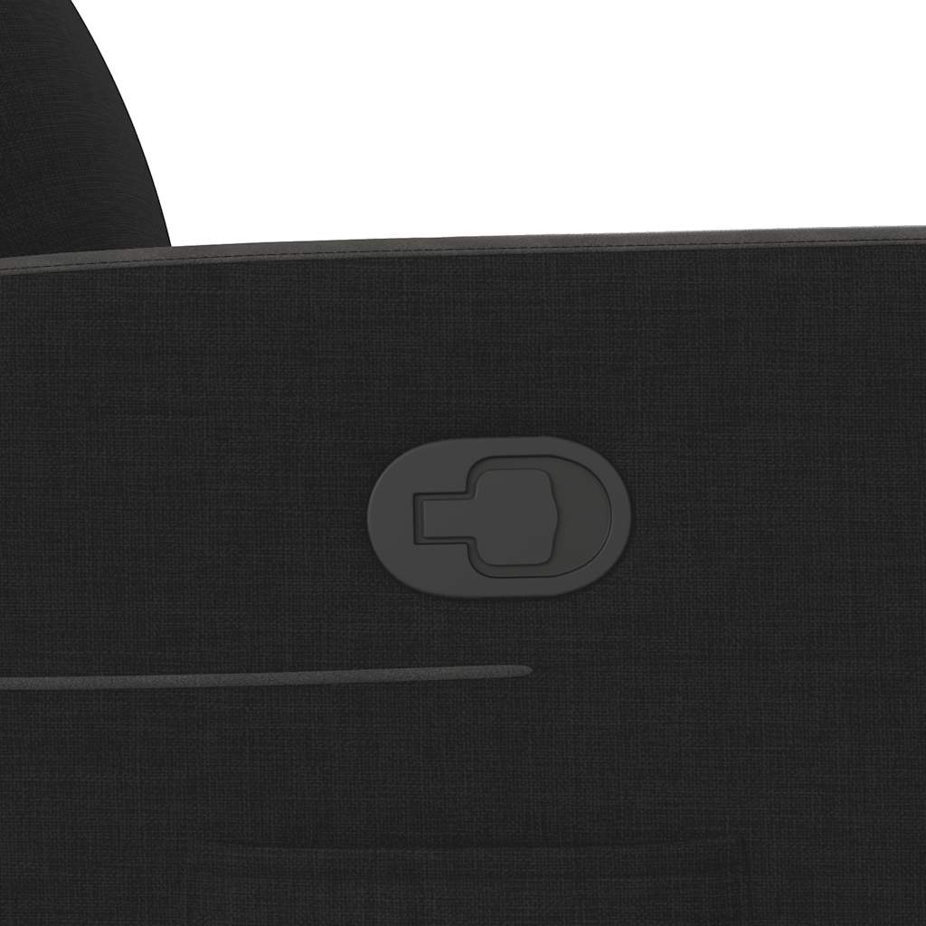 Zvedací Polohovací Křeslo Černé Textil Černá