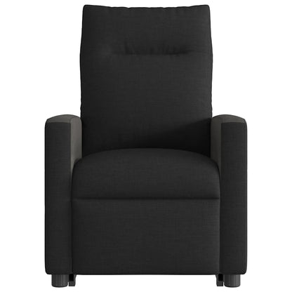 Zvedací Polohovací Křeslo Černé Textil Černá
