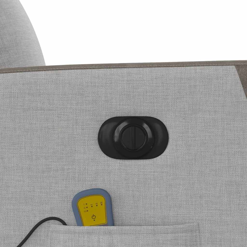 Elektrické Masážní Polohovací Křeslo Obláčkově Šedé Textil Obláčkově Šedá