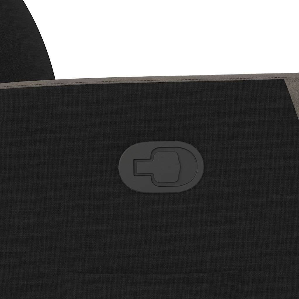 Zvedací Polohovací Křeslo Černé Textil Černá