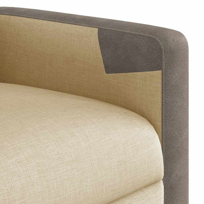 Zvedací Polohovací Křeslo Krémové Textil Krémová