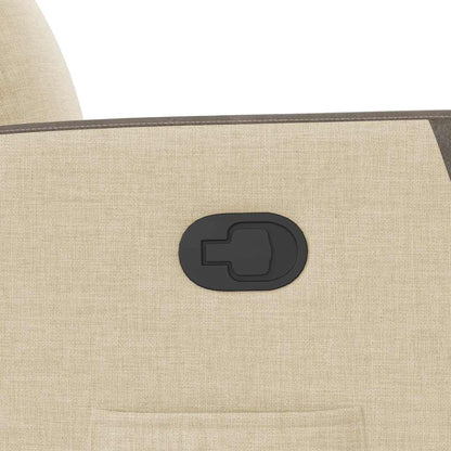 Zvedací Polohovací Křeslo Krémové Textil Krémová