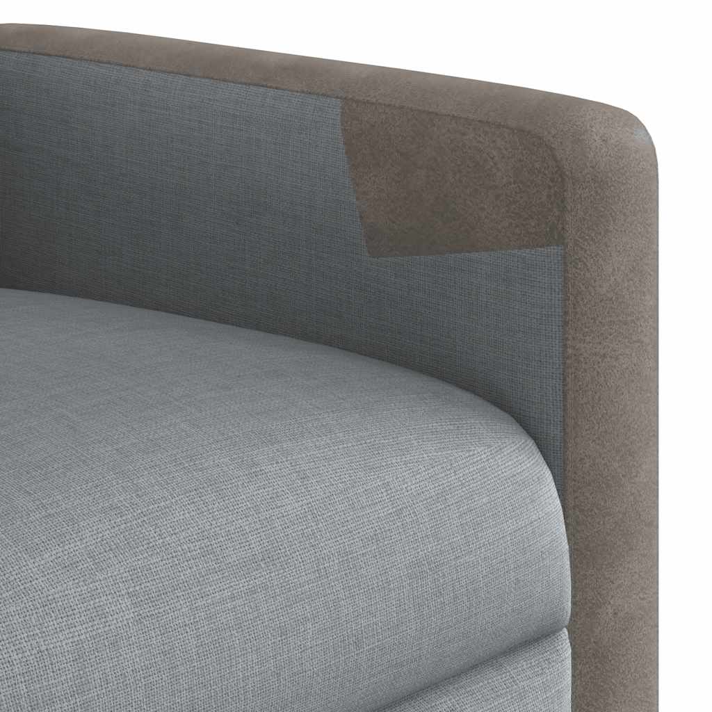 Zvedací Masážní Polohovací Křeslo Světle Šedé Textil Světle Šedá