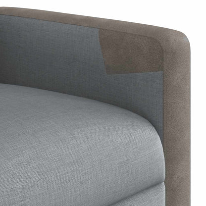 Zvedací Masážní Polohovací Křeslo Světle Šedé Textil Světle Šedá