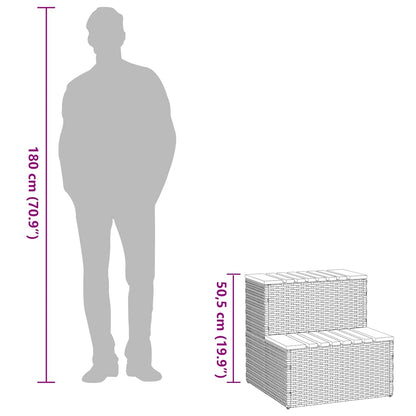 Obruby K Vířivce 50X50X50,5 Cm Polyratan A Akáciové