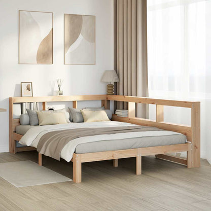 Postel S Knihovnou Bez Matrace Masivní Borovice