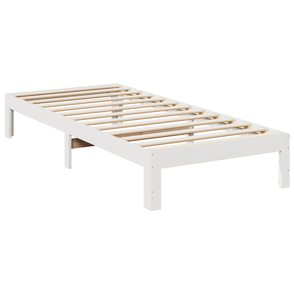 Rodinný Rám Postele Bez Matrace Bílý 270X200Cm Masivní Borovice