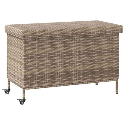 Zahradní Úložný Box S Kolečky Světle Šedý 160X55X75 Polyratan