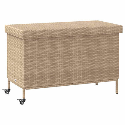 Zahradní Úložný Box S Kolečky Světle Šedý 160X55X75 Polyratan