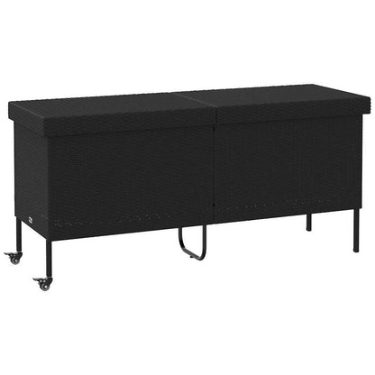 Zahradní Úložný Box S Kolečky Světle Šedý 160X55X75 Polyratan