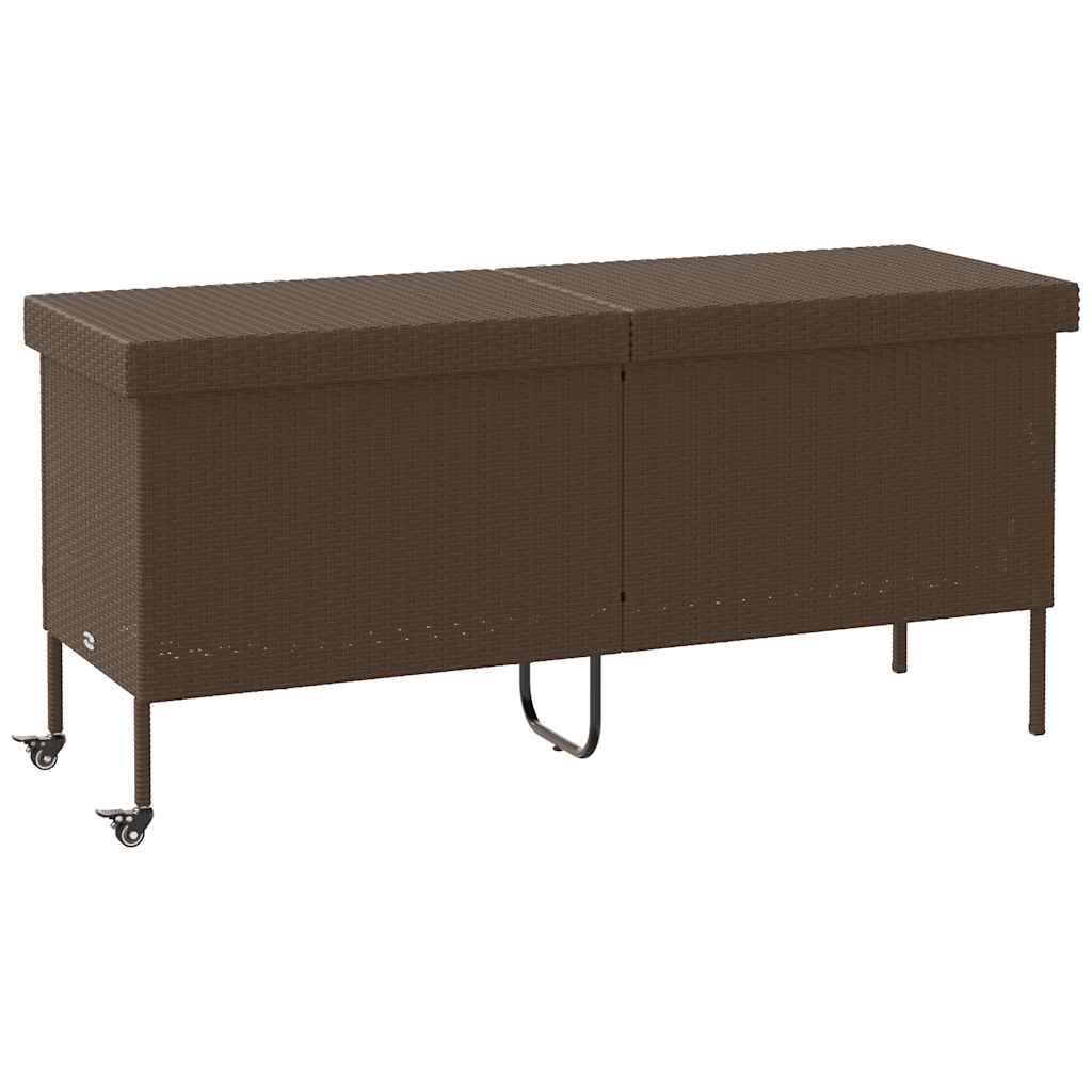 Zahradní Úložný Box S Kolečky Světle Šedý 160X55X75 Polyratan