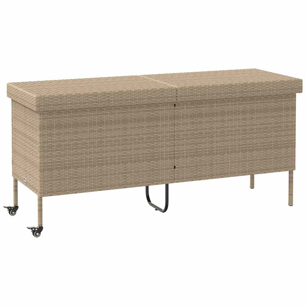 Zahradní Úložný Box S Kolečky Světle Šedý 160X55X75 Polyratan