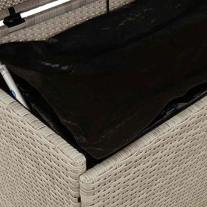 Zahradní Úložný Box S Kolečky Světle Šedý 160X55X75 Polyratan