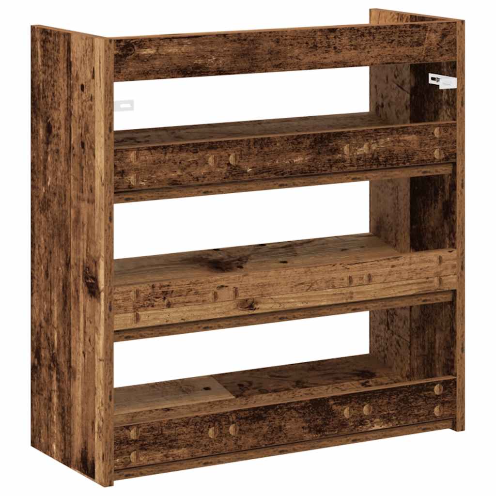 Botník Old Wood 60X25X62 Kompozitní Dřevo Staré Dřevo