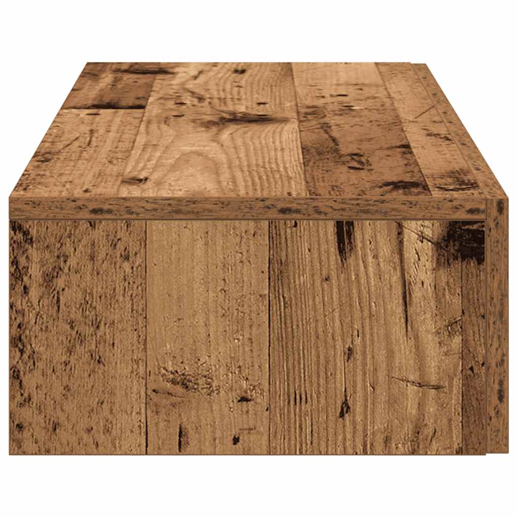 Nástěnná Police Se Zásuvkami Old Wood 80 X 33 X 17 Cm Kompozit