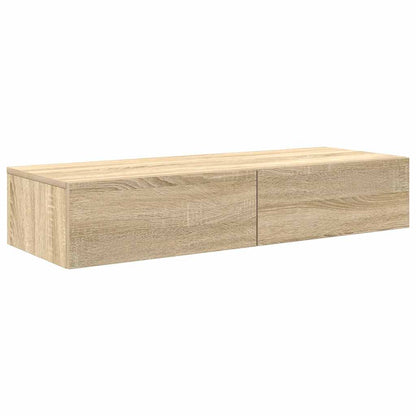 Nástěnná Police Se Zásuvkami Dub Sonoma 100X36X19 Cm Kompozit