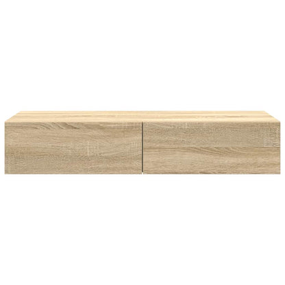 Nástěnná Police Se Zásuvkami Dub Sonoma 100X36X19 Cm Kompozit