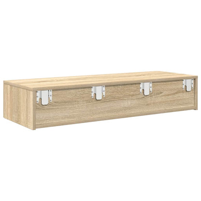 Nástěnná Police Se Zásuvkami Dub Sonoma 100X36X19 Cm Kompozit