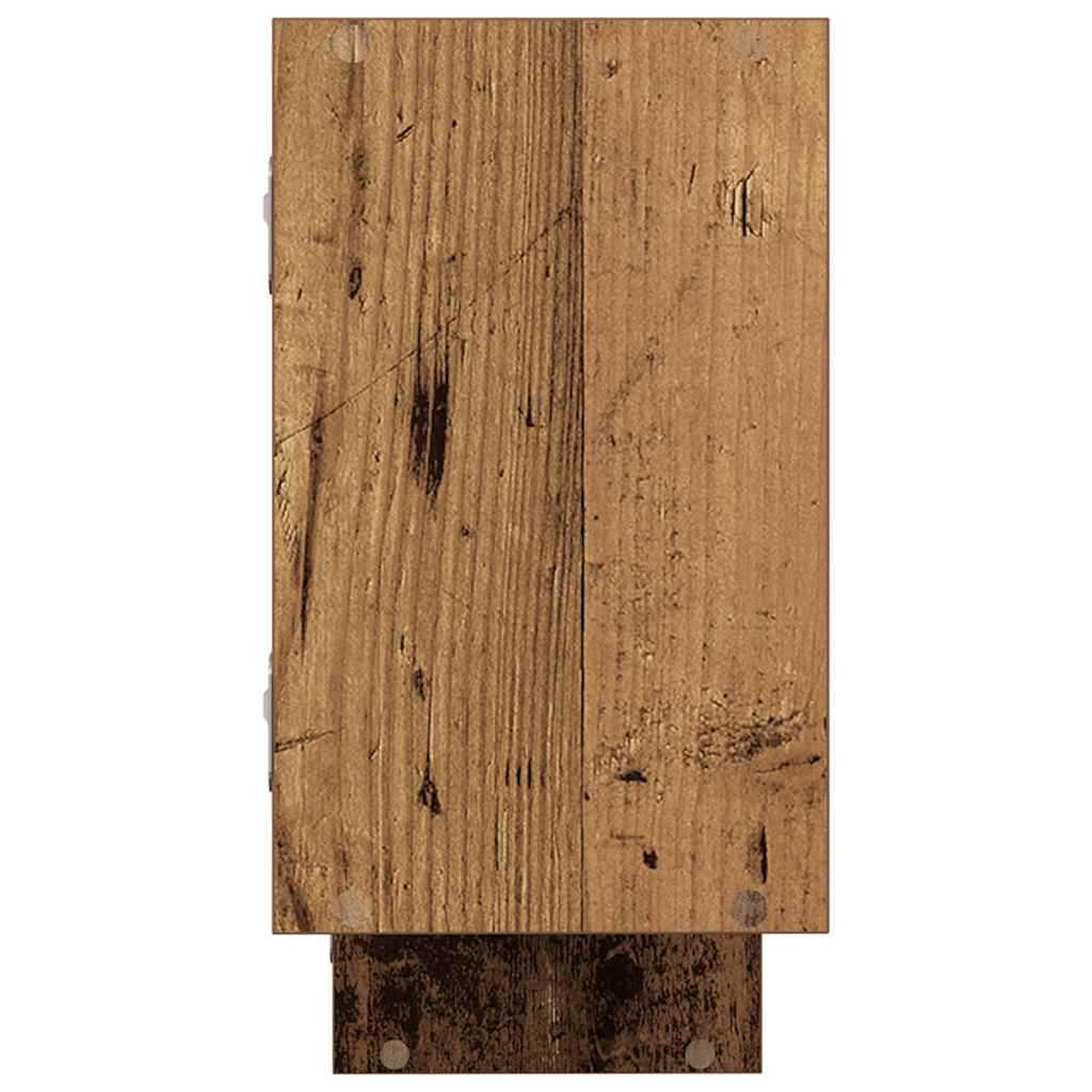 Nástěnná Police 5 Přihrádek Old Wood Kompozitní Dřevo