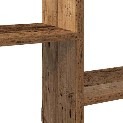 Nástěnná Police 5 Přihrádek Old Wood Kompozitní Dřevo