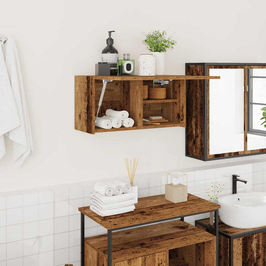 Koupelnová Nástěnná Skříňka Old Wood Kompozit