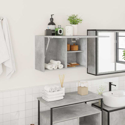 Koupelnová Nástěnná Skříňka Černá Kompozitní Dřevo