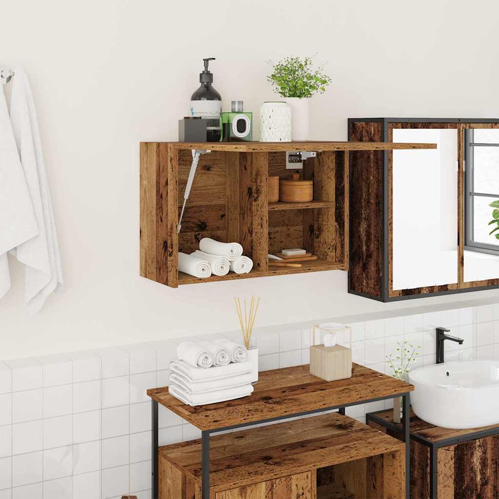 Koupelnová Nástěnná Skříňka Old Wood Kompozit