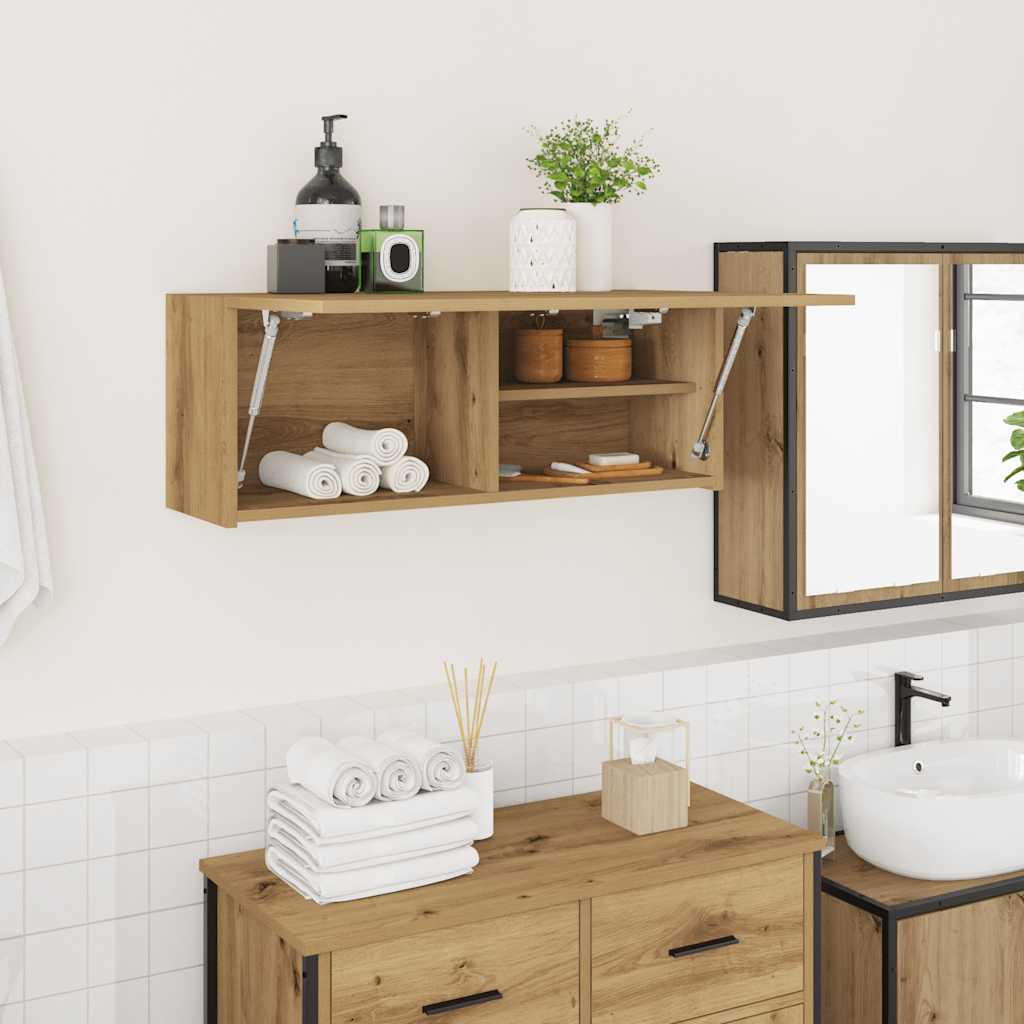 Koupelnová Nástěnná Skříňka Old Wood Kompozit
