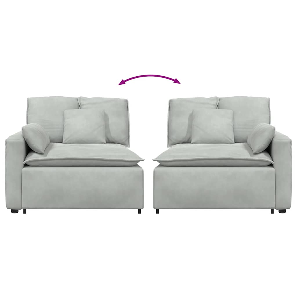 Modulární Pohovka Koncový Modul S Područkami A Polštáři 100 Cm