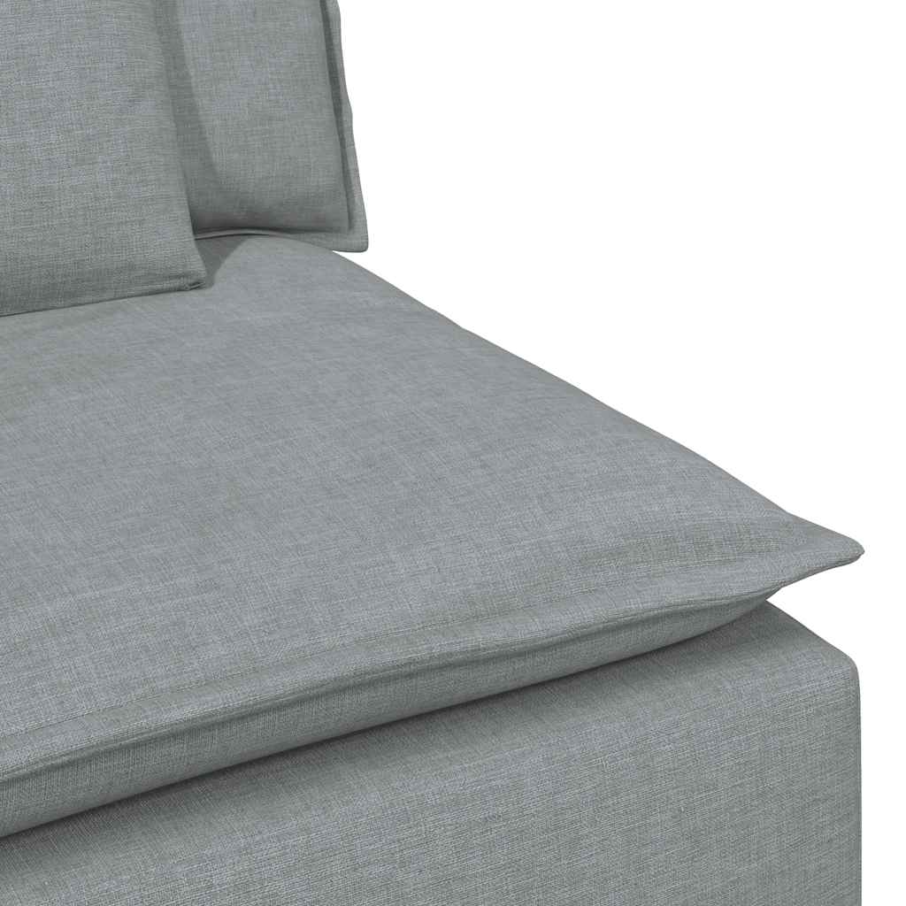 Modulární Středový Modul Pohovky S Polštáři Světle Šedá 100 Cm