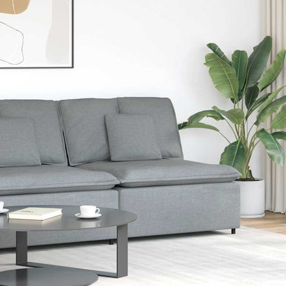 Modulární Středový Modul Pohovky S Polštáři Světle Šedá 100 Cm