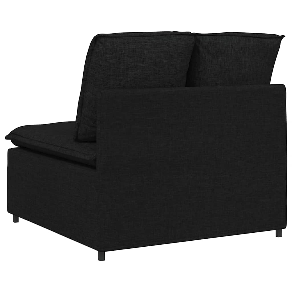 Modulární Středový Modul Pohovky S Polštáři Černá 100 Cm