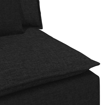 Modulární Středový Modul Pohovky S Polštáři Černá 100 Cm