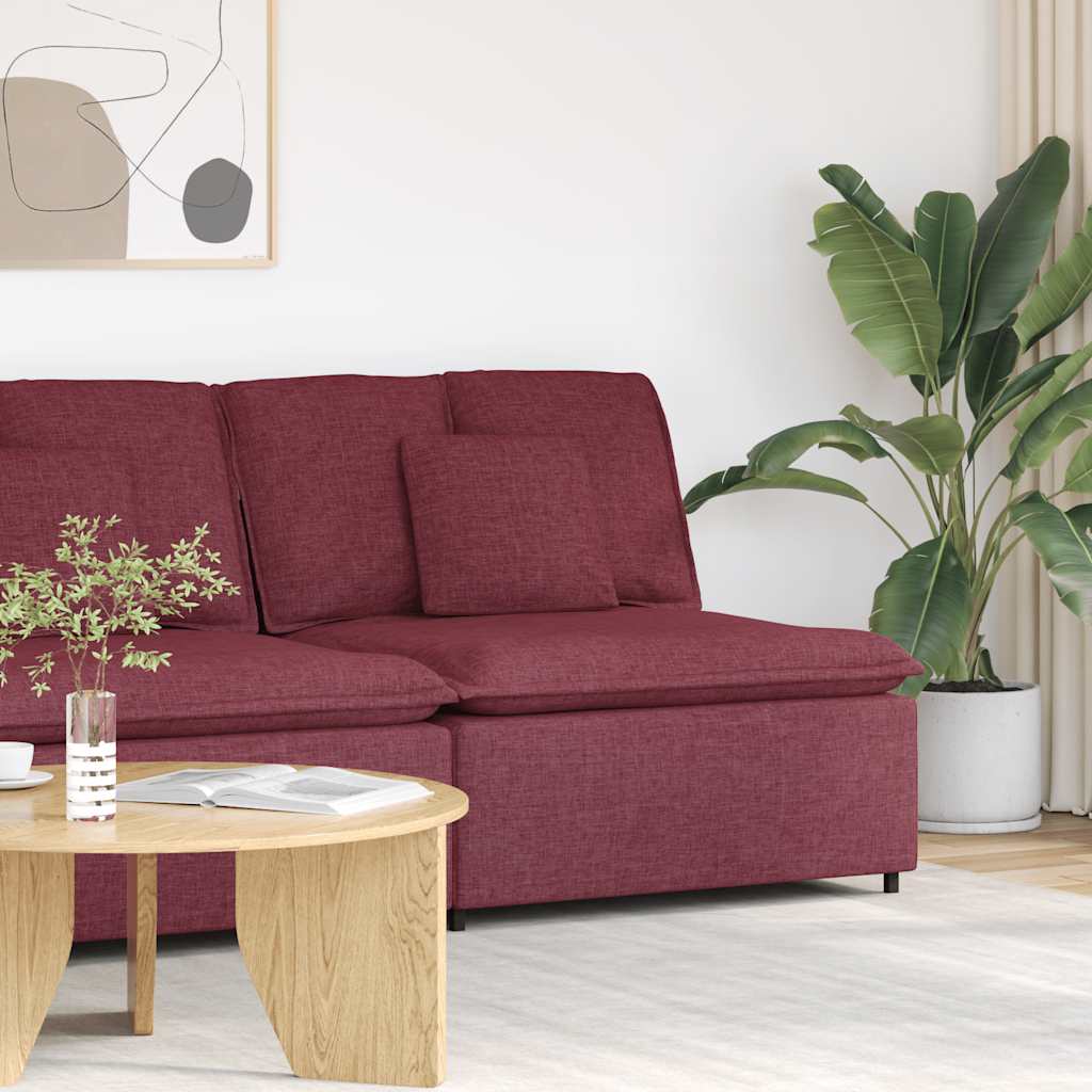 Modulární Středový Modul Pohovky S Polštáři Vínová 100 Cm