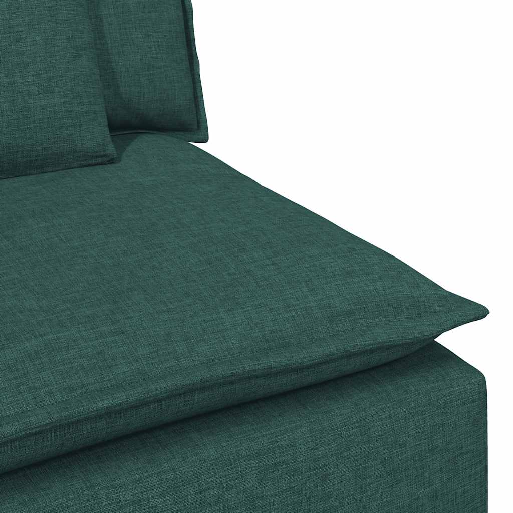 Modulární Středový Modul Pohovky S Polštáři Tmavě Zelená 100 Cm