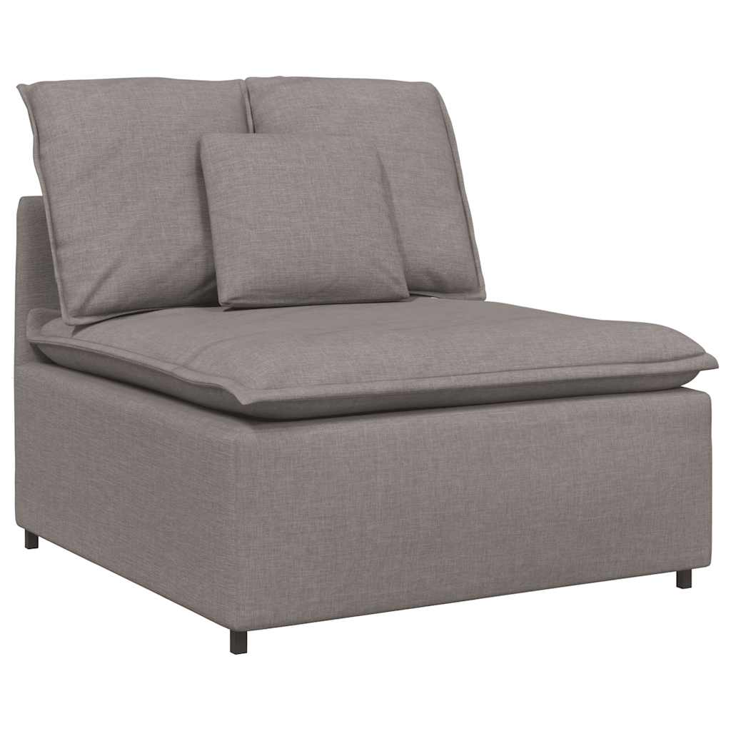 Modulární Středový Modul Pohovky S Polštáři Taupe 100 Cm