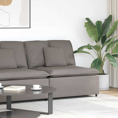 Modulární Středový Modul Pohovky S Polštáři Taupe 100 Cm