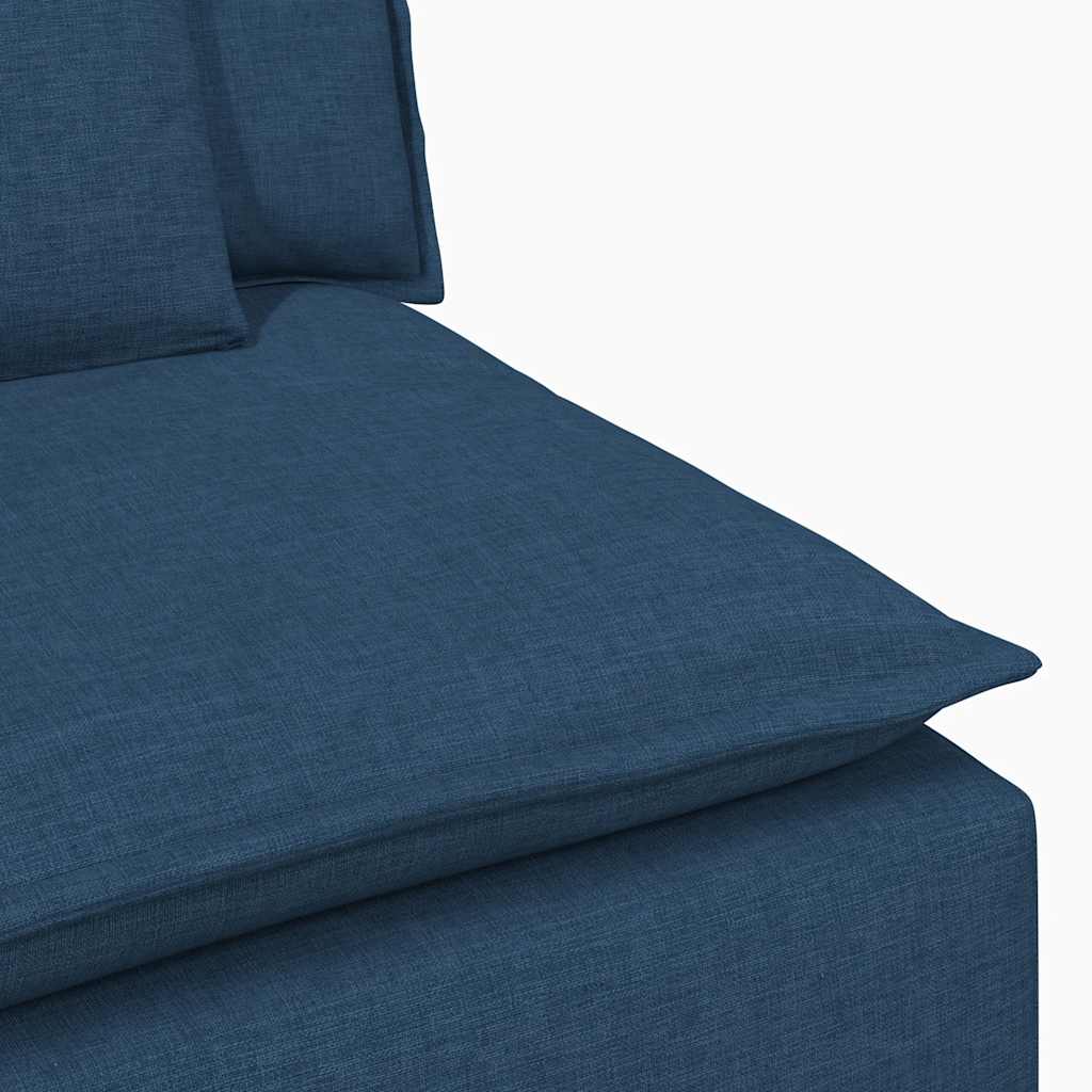 Modulární Středový Modul Pohovky S Polštáři Modrá 100 Cm