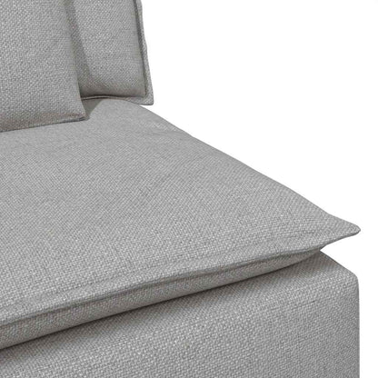 Modulární Středový Modul Pohovky Polštáři Obláčkově Šedá 100 Cm