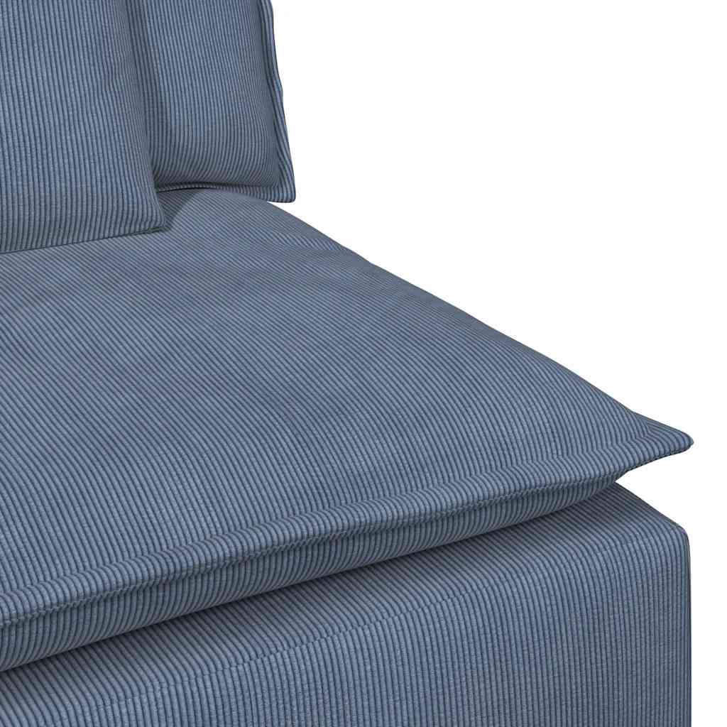 Modulární Středový Modul Pohovky S Polštáři Modrá 100 Cm