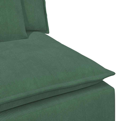 Modulární Středový Modul Pohovky S Polštáři Tmavě Zelená 100 Cm