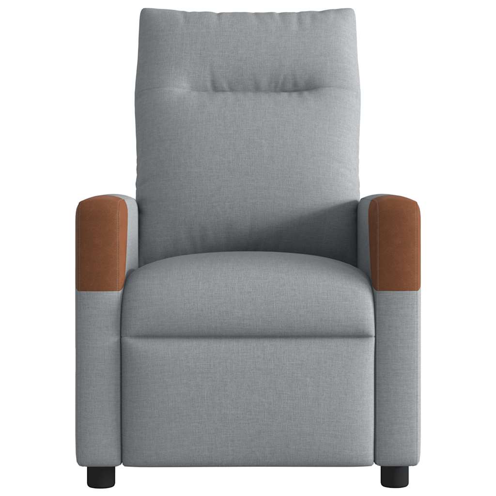 Polohovací Křeslo Světle Šedé Textil Světle Šedá