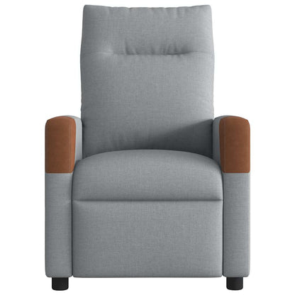 Polohovací Křeslo Světle Šedé Textil Světle Šedá