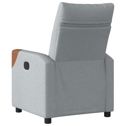 Polohovací Křeslo Světle Šedé Textil Světle Šedá