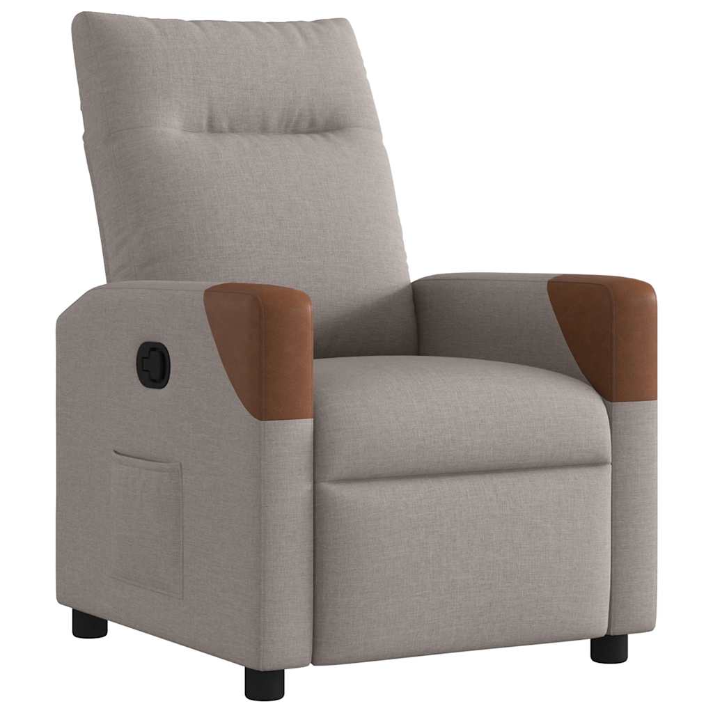 Polohovací Křeslo Textil Taupe