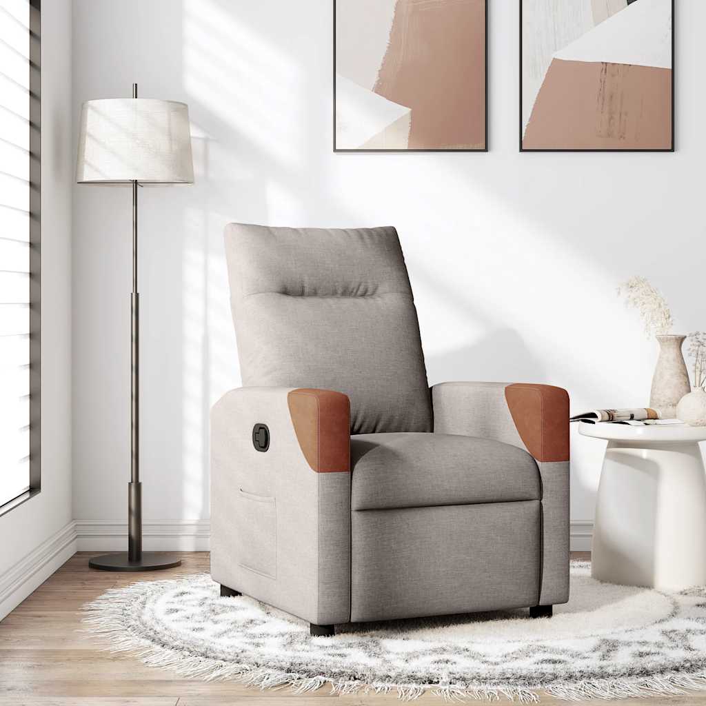 Polohovací Křeslo Textil Taupe